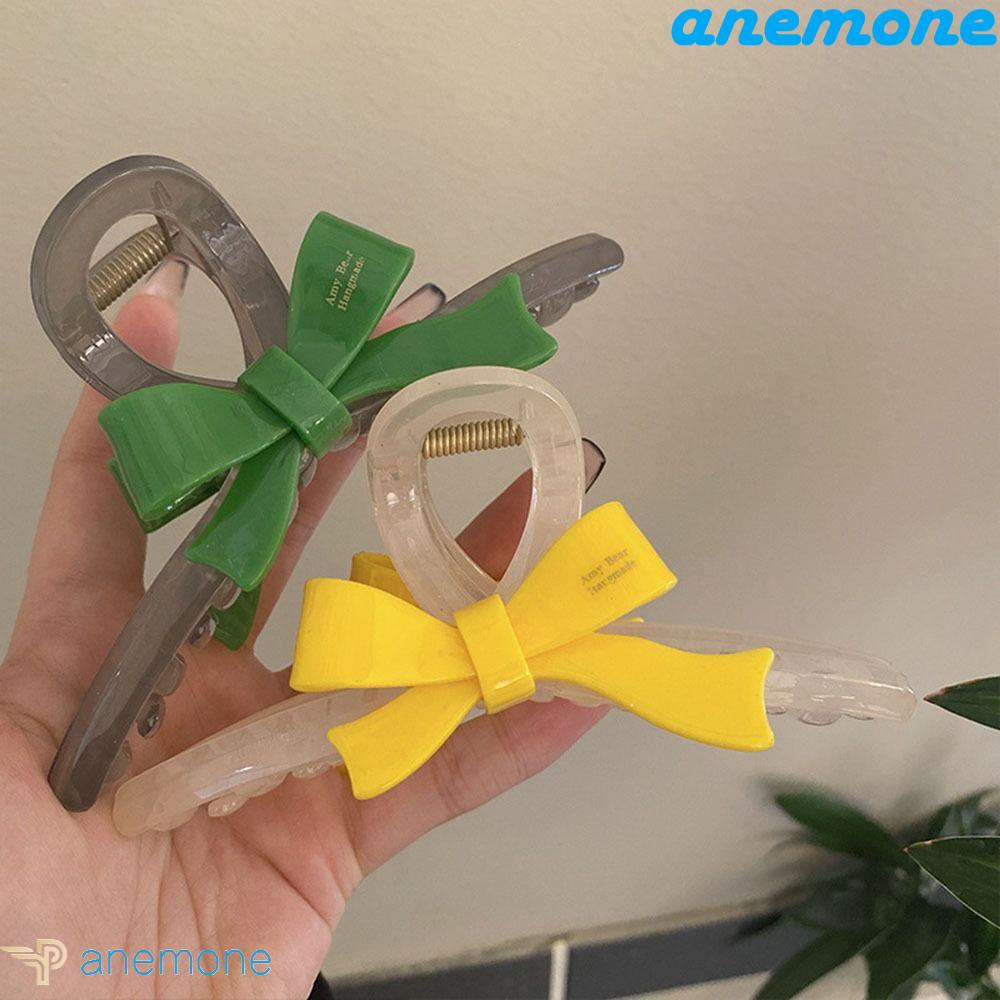 Kẹp Tóc Càng Cua Đính Nơ Axit Acetic Màu Sắc Xinh Xắn Cho Nữ