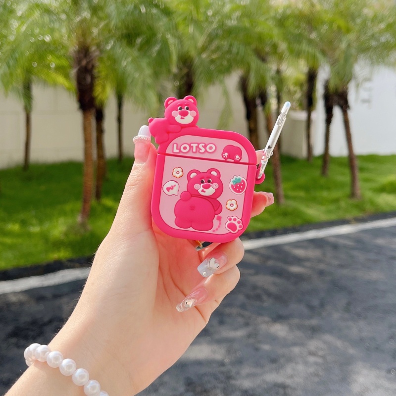 Vỏ Bảo Vệ Hộp Sạc Tai nghe không dây AirPods 1 2 3 Pro inPods i12 Bằng Silicon Mềm Chống Sốc Hình Gấu 3D Dễ Thương