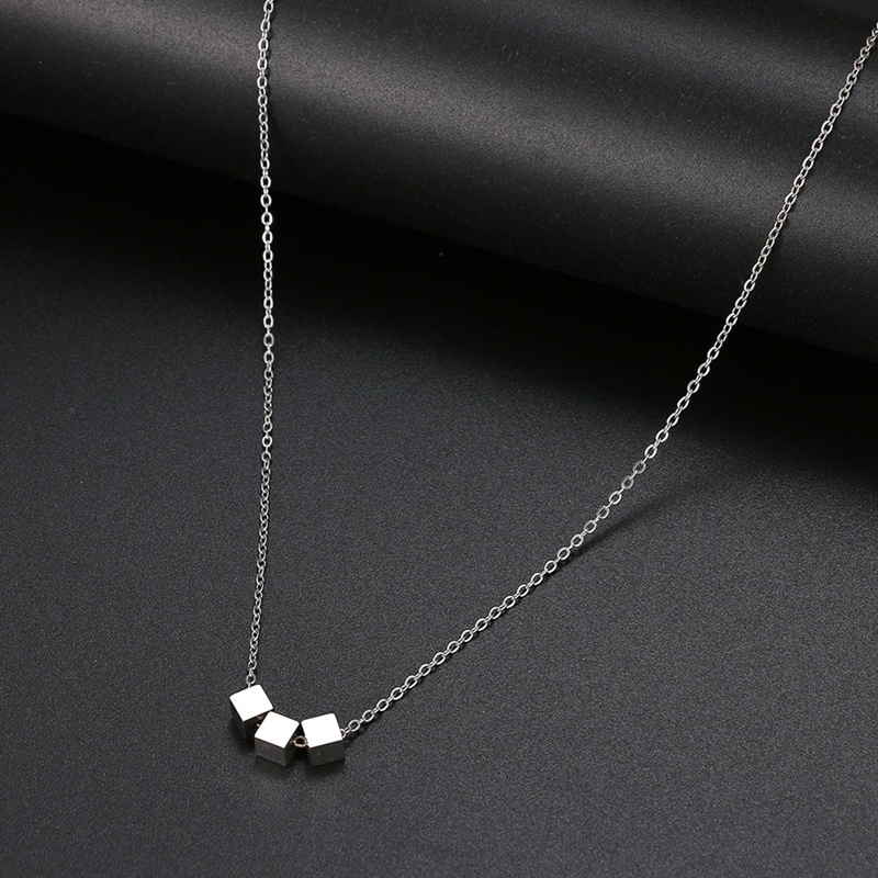 Ygt Vòng cổ Choker Mặt Khối Vuông Bằng Thép Không Gỉ Đơn Giản Thời Trang