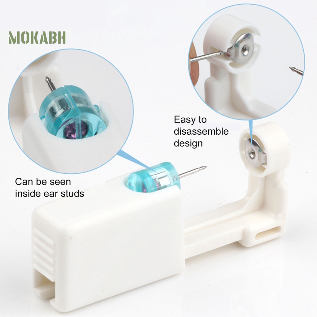 Dụng Cụ Xỏ Khuyên Tai Bằng Thép Không Gỉ Không Đau Dùng Một Lần