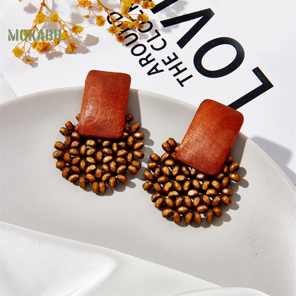 1 Đôi Bông Tai Tròn Rỗng Đính Hạt Thời Trang Nữ