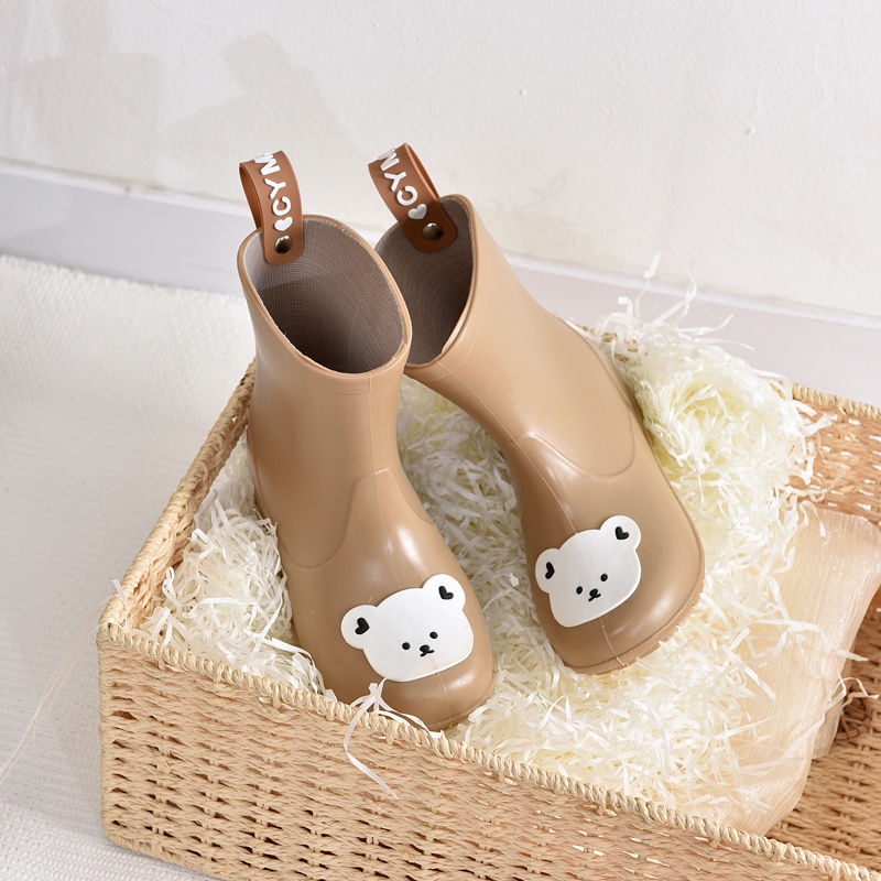Ủng Đi Mưa Bằng Cao Su Chống Trượt Trọng Lượng Nhẹ In Họa Tiết Hoạt Hình Dễ Thương Cho Bé Mẫu Giáo