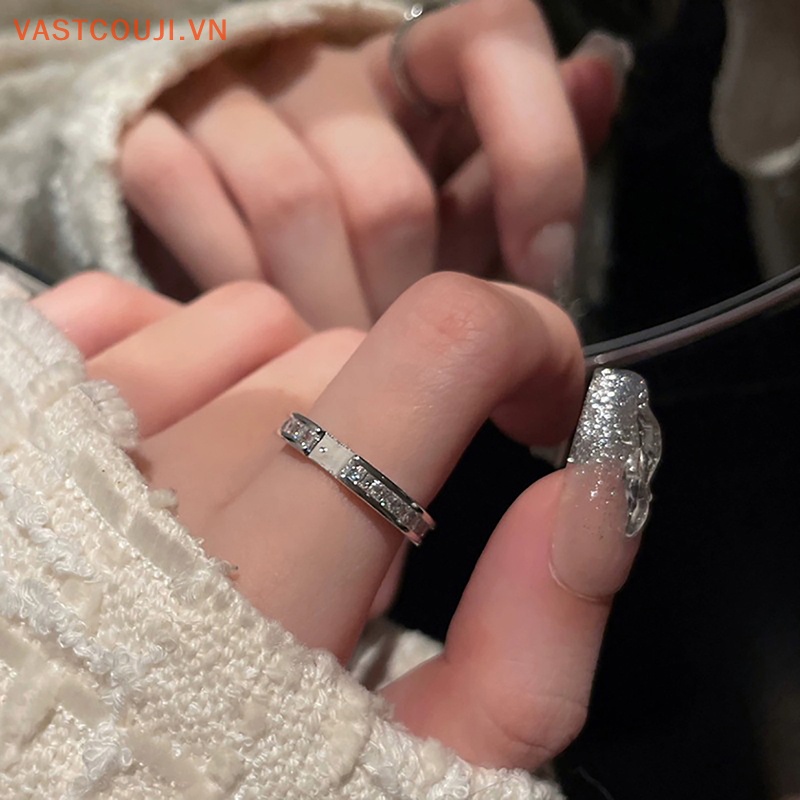 Nhẫn Hở Bằng Hợp Kim Đính Đá Zircon Cổ Điển Thời Trang Cho Nữ