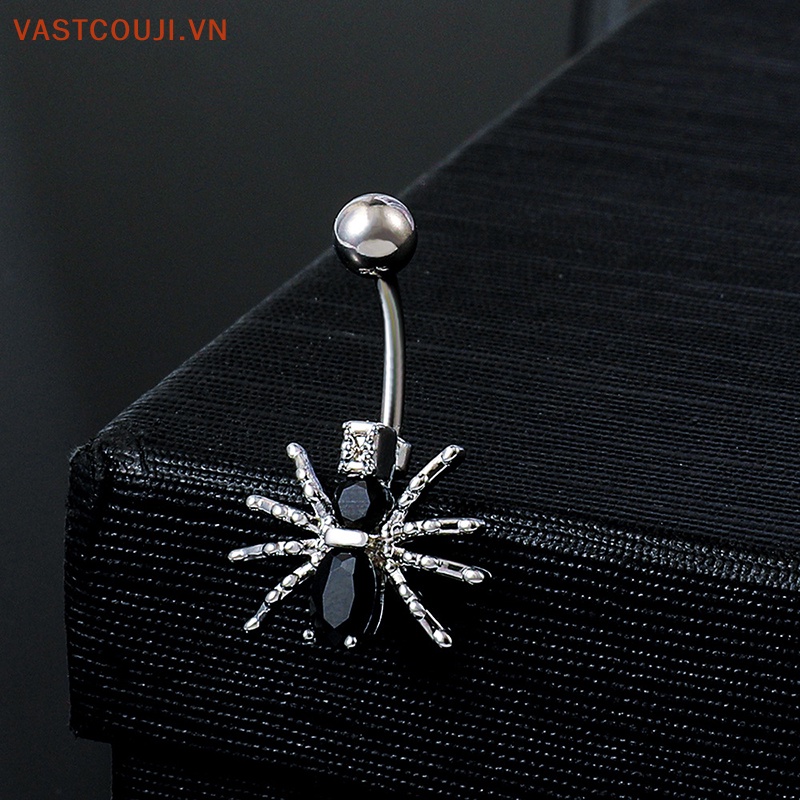 Khuyên Rốn Hình Bướm / Nhện Đính Đá Zircon Bằng Thép Không Gỉ Thời Trang