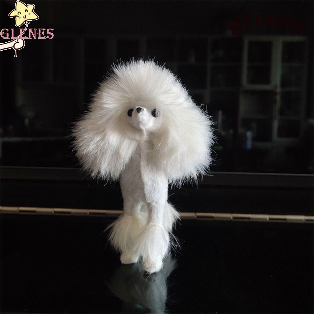 GLENES Mô Hình Chú Chó Poodle Nhồi Bông Màu Hồng Dùng Trang Trí Phòng Khách