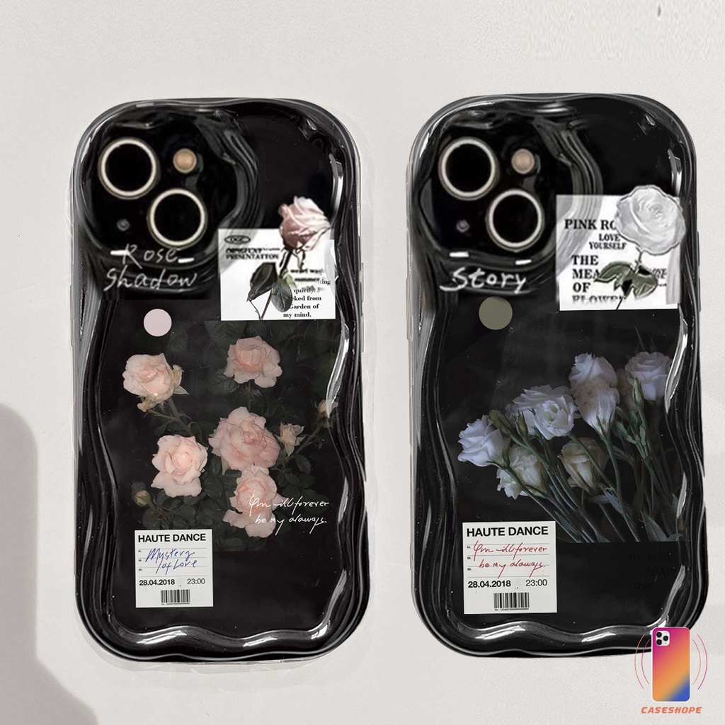 Ốp Điện Thoại Viền Cong Hình Hoa Hồng 3D Cho VIVO Y20 Y21 2021 Y16 Y12S Y12 Y56 Y02A Y15S Y22 Y22S Y35 Y15C Y91C Y21A Y21T Y30 Y21S Y21E Y21G Y20S Y12i Y3S Y33T Y15A Y01 Y02 Y01A Y91 Y30i Y93 Y95 Y15 Y17 Y50
