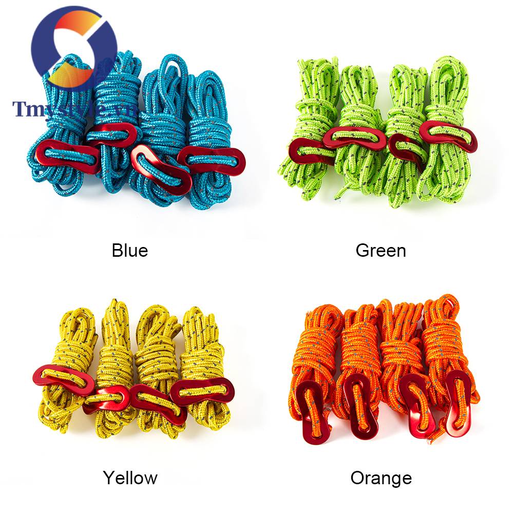 Set 4 Dây Thừng Dựng Lều Cắm Trại 4mm