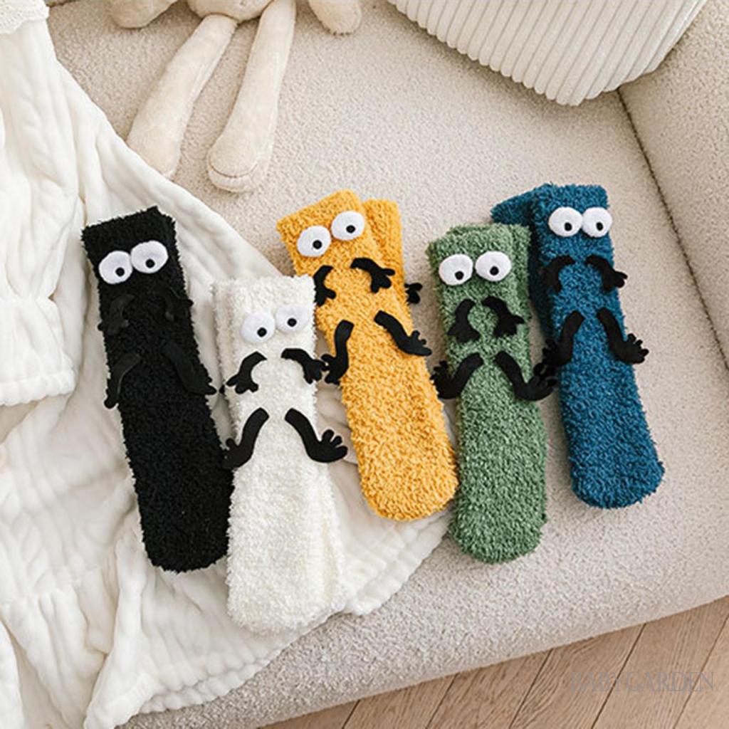 Vớ Lông Cừu San Hô Dày Giữ Ấm Chống Trượt In Họa Tiết Hoạt Hình Dễ Thương Cho Bé 0-10 Tuổi