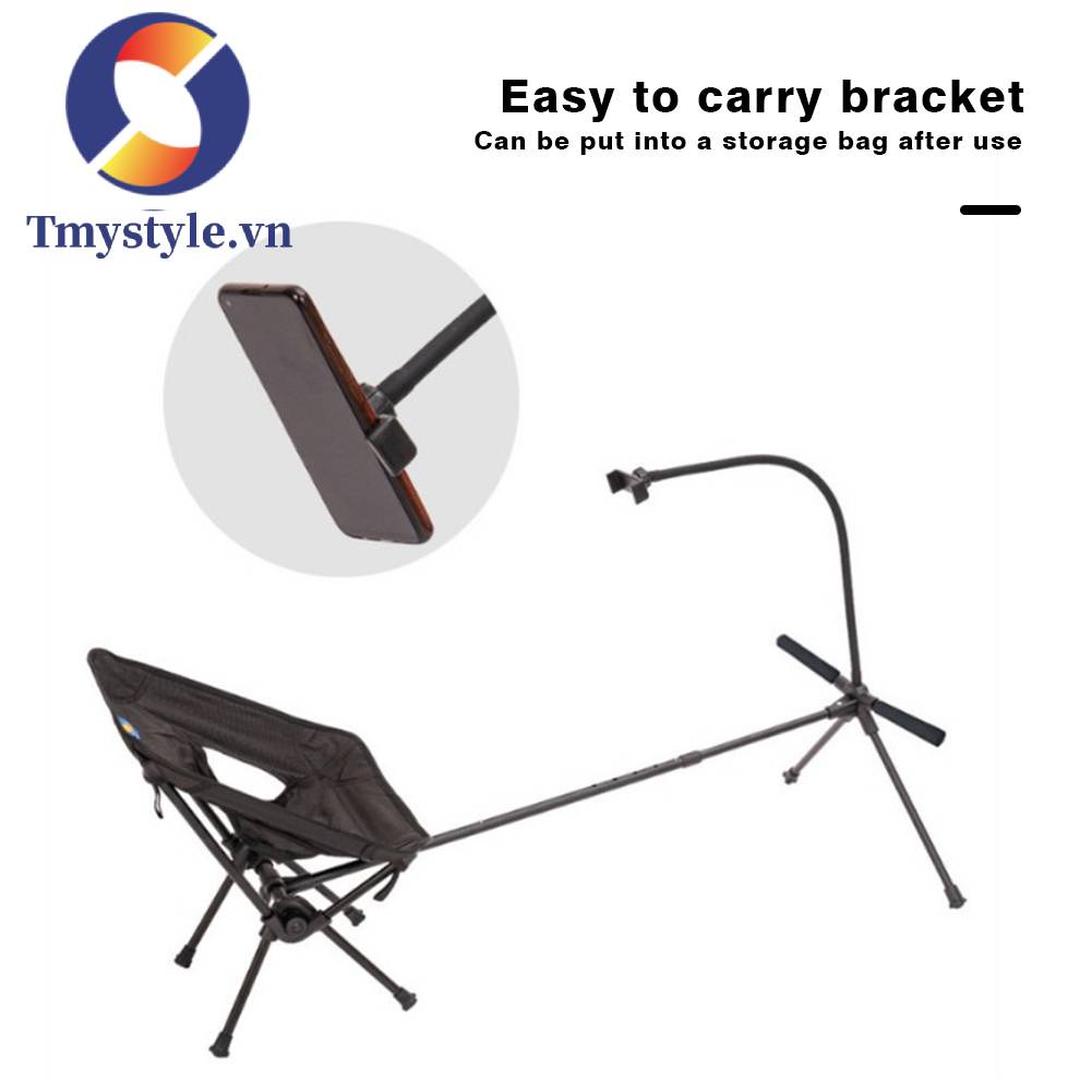 Ghế Xếp Kèm Giá Đỡ Gác Chân Cho Hoạt Động Cắm Trại Ngoài Trời