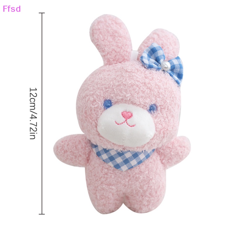 Búp Bê Nhồi Bông Hình Gấu Hồng 12cm Mềm Mại Dễ Thương
