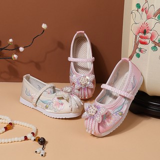 Giày búp bê thêu hoa xinh xắn cho bé gái