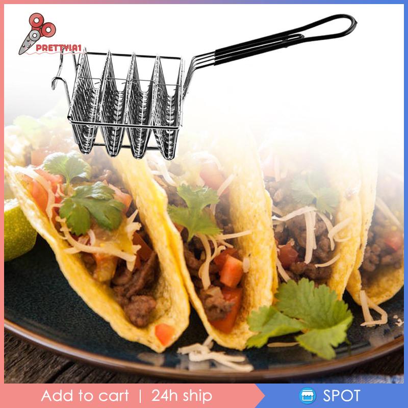 Dụng Cụ Làm Bánh Taco Gồm 4 / 6 Vỏ Bánh Kếp Có Tay Cầm