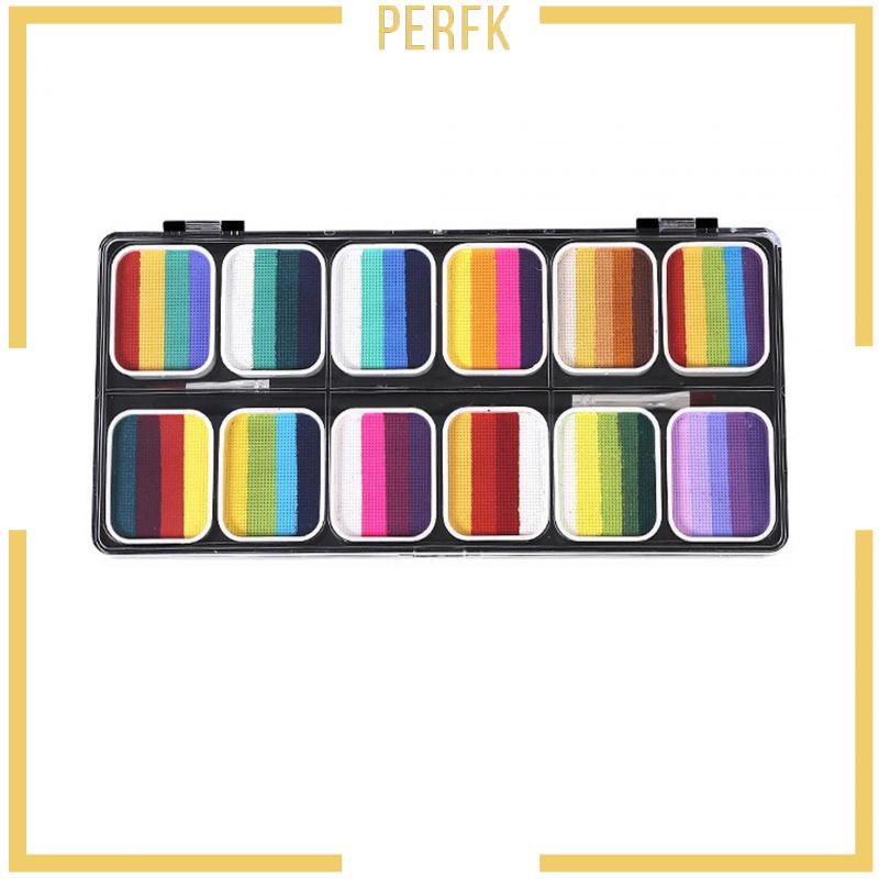 Bảng Sơn Vẽ Cơ Thể 12 Màu Có Thể Rửa Sạch Dùng Trong Lễ Hội / Biểu Diễ