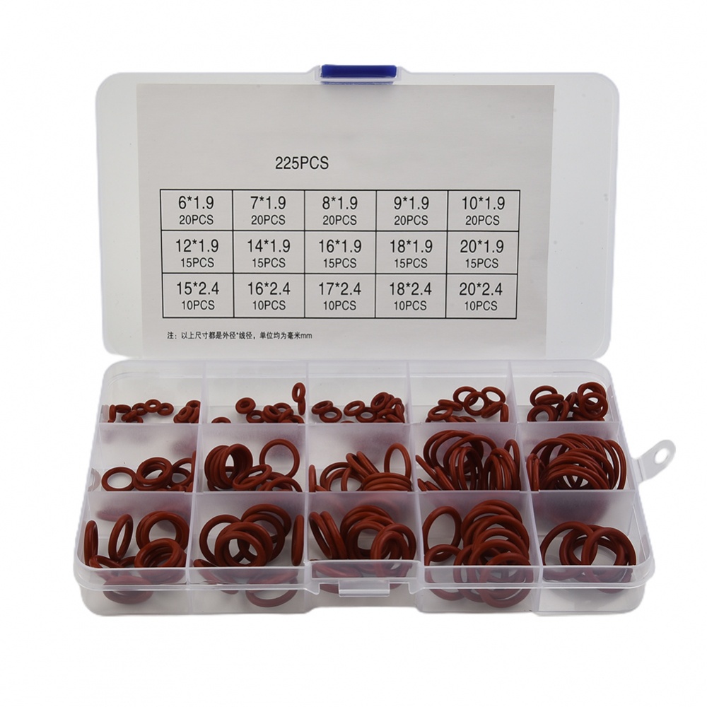 Đệm Cao Su Silicone VMQ - 22 Chất Lượng Cao°F Phụ Kiện Chuyển Đổi Chuyên Dụng Cao Cấp 392 392°F 225 Cái 50A O-Ring Đỏ Bán Chạy