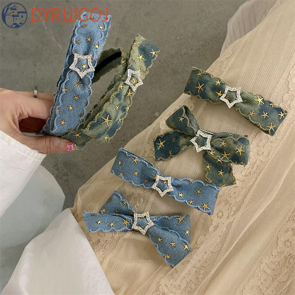 DYRUIDOJ Kẹp Tóc Hình Ngôi Sao / Nơ Xinh Xắn Cho Nữ