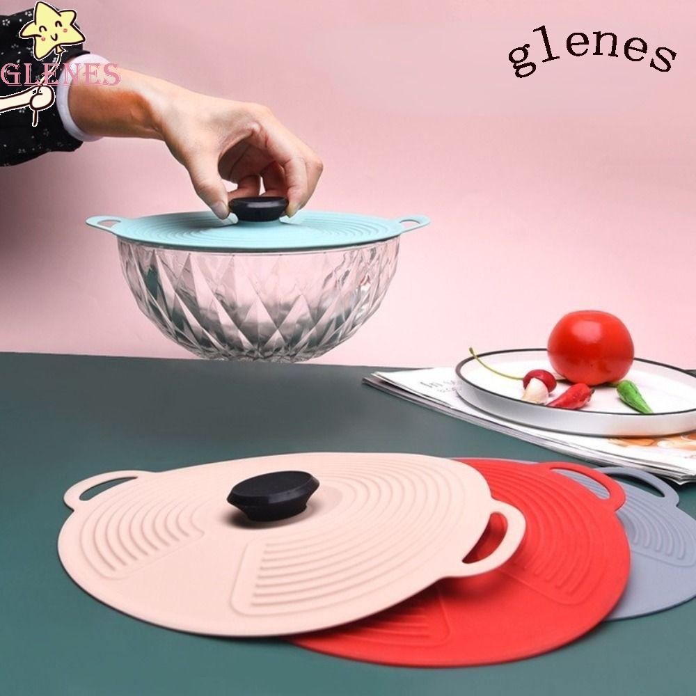 GLENES Nắp Đậy Nồi Bằng Silicone Tái Sử Dụng Tiện Lợi