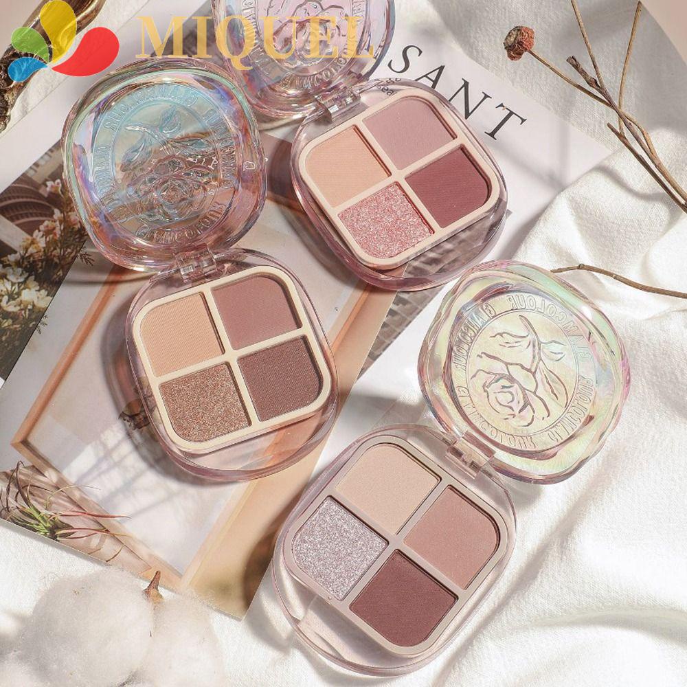 MIQUEL Bảng Phấn Mắt Trang Điểm Bắt Sáng Tự Nhiên Màu Hồng Nâu Phong Cách Hàn Quốc Dành Cho Bạn Nữ