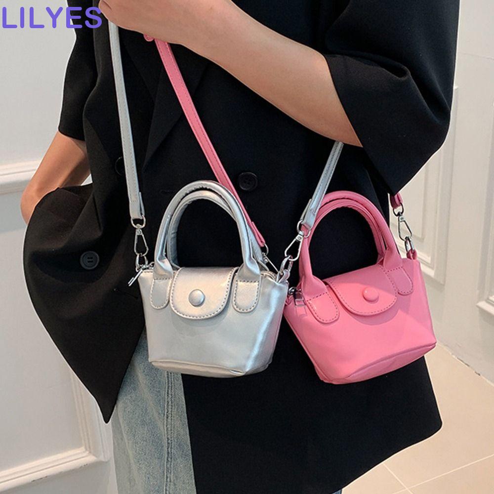 LILYES Túi Đeo Chéo Da PU Mini Màu Trơn Thời Trang Dành Cho Nữ