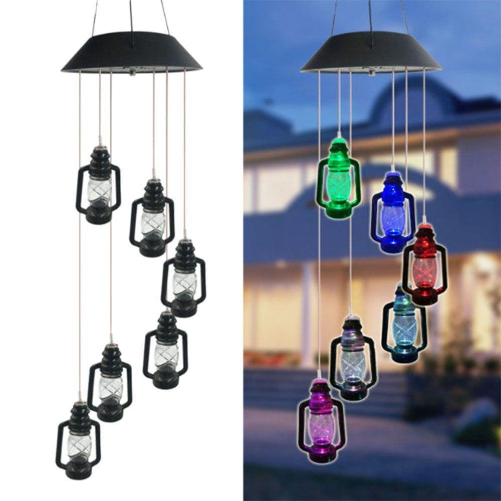 LAKAMIER Đèn Dầu Trang Trí Sân Vườn Sử Dụng Năng Lượng Mặt Trời Phong Cách Retro Mới