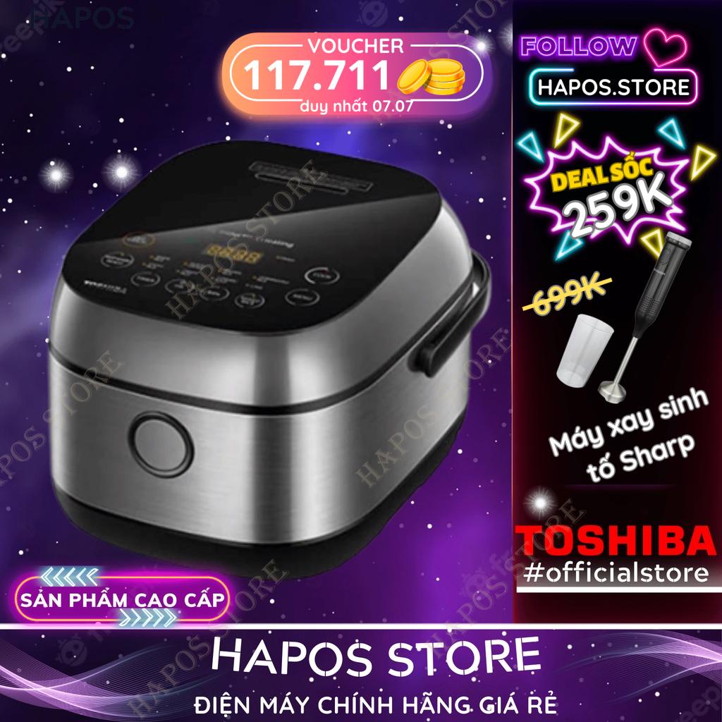 Nồi cơm cao tần Toshiba RC-10IP1PV - 1.0L - Lòng nồi dày 3mm chống dính, Công nghệ cao tần IH 1300W + nhiệt 3D - HAPOS