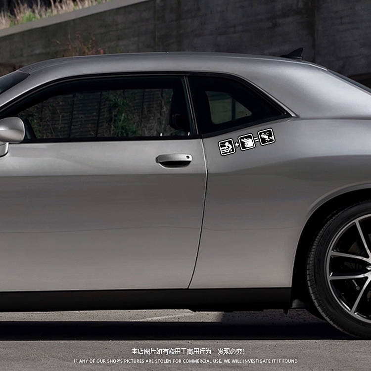 Don't Touch My Bumper Stickers Glass Window Car Decoration Sticker Creative Text Personality Reflective Stickers Cartoon Stickers Modification 8ByD