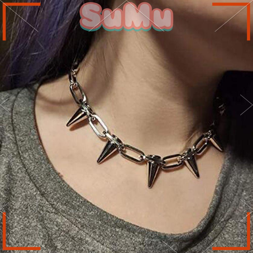 SUMU Vòng Cổ Choker Đính Đinh Tán Phong Cách Hip Hop Harajuku