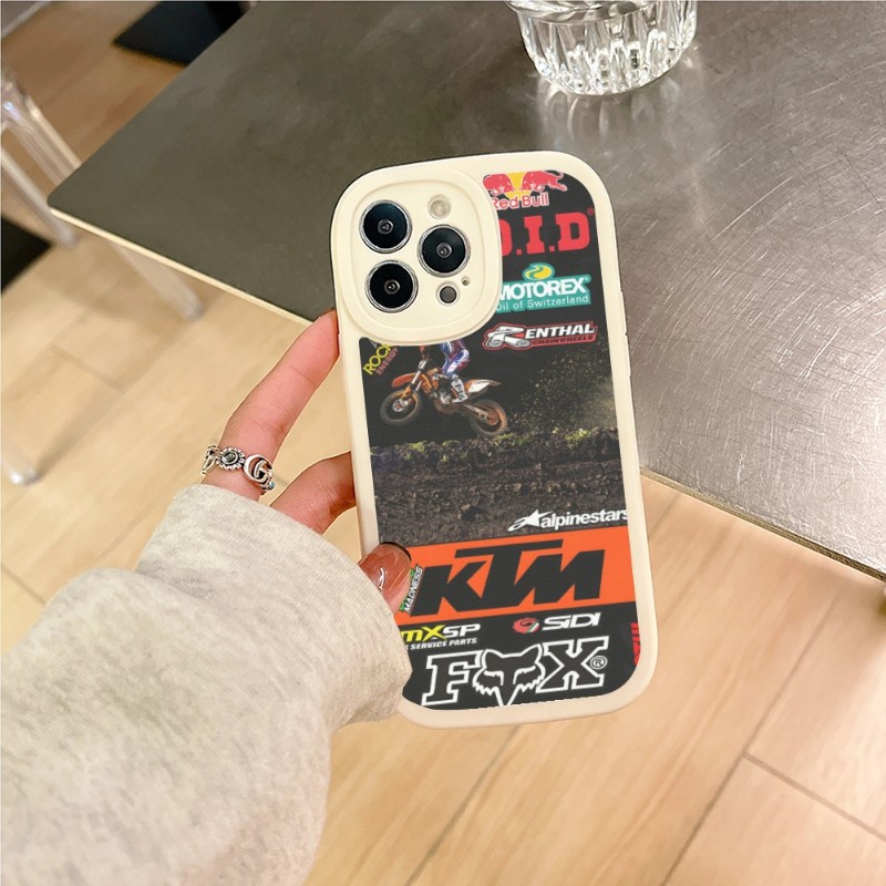 Ốp Điện Thoại Silicon Da Cừu Hình Xe Mô Tô Đua KTM Cho IPhone 14 11 12 13 Pro Max Mini X XR XS 7 8 Plus 2023