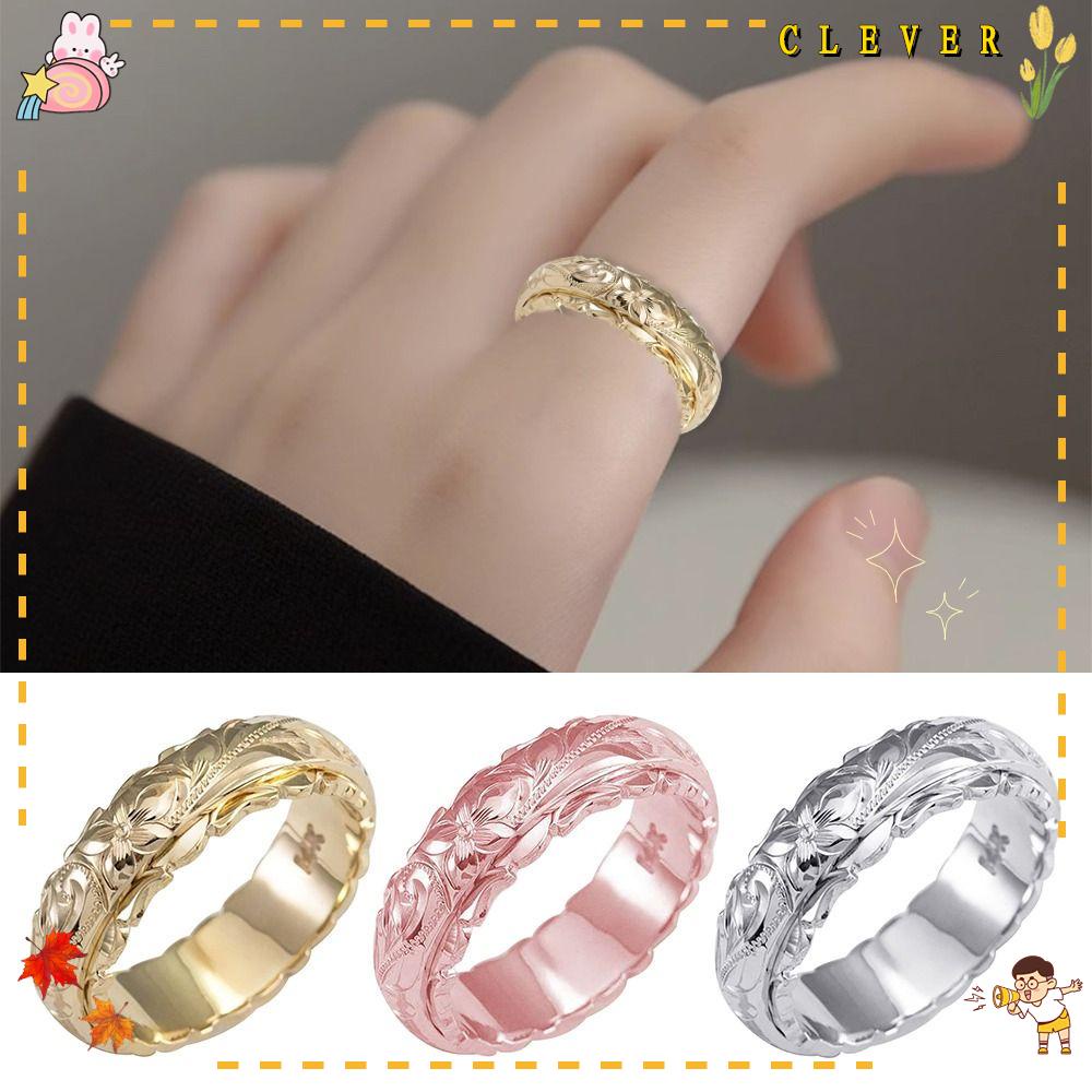 CLEVER Set 3 Nhẫn Đính Hôn Bằng Thép Không Gỉ Kích Thước 9-11 925 Dành Cho Cô Dâu