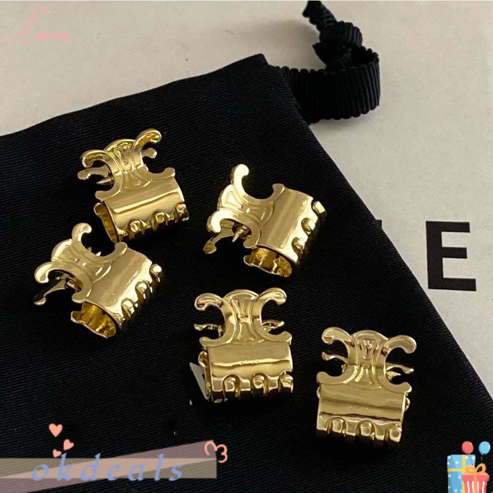 Kẹp Tóc Hợp Kim Màu Vàng Thời Trang Vintage Cho Nữ