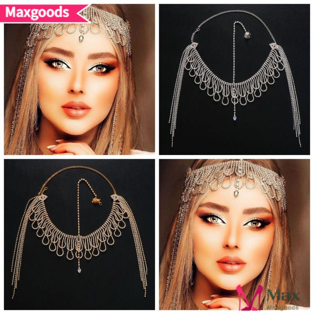 MAXG Băng Đô Cài Tóc Đính Đá Nhiều Màu Sắc Phong Cách Bohemian