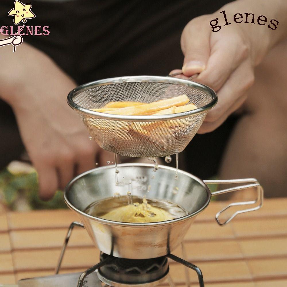GLENES Cốc Lọc Bằng Thép Không Gỉ Di Động Tiện Dụng Mang Theo Du Lịch Cắm Trại