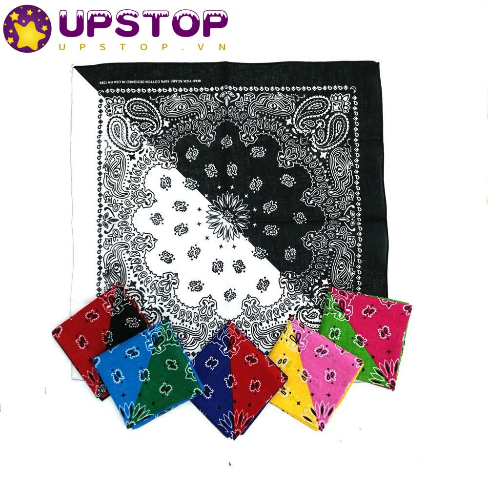 UPSTOPVN Khăn Vuông Chất Liệu Cotton Họa Tiết Hoa Nhiều Màu Sắc Phong Cách Hiphop