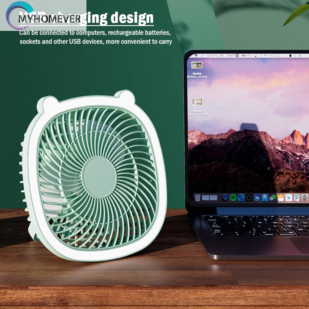 Quạt Điện Làm Mát 3 Tốc Độ 1200MAH Có Thể Gập Lại Cho Văn Phòng / Nhà Ở