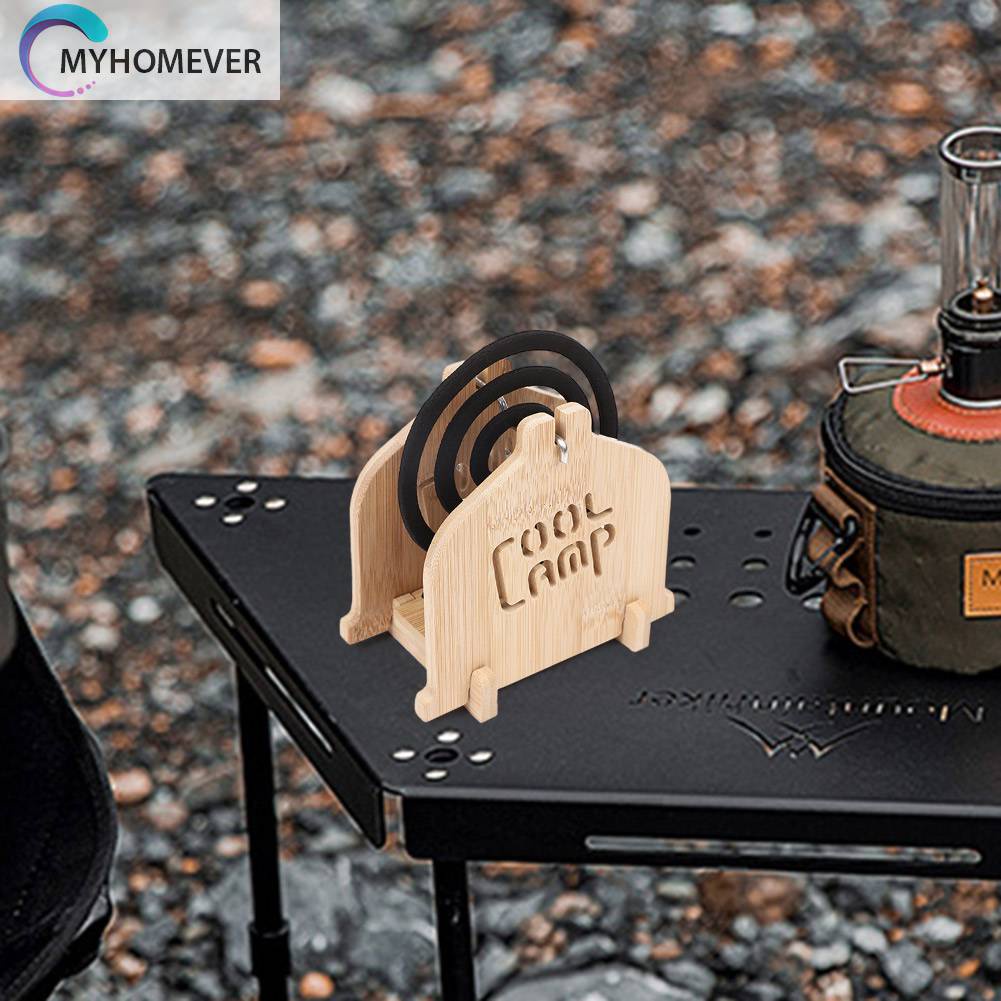 Giá Đỡ Nhang Muỗi Bằng Tre Phong Cách Cổ Điển Tiện Dụng Cho Cắm Trại