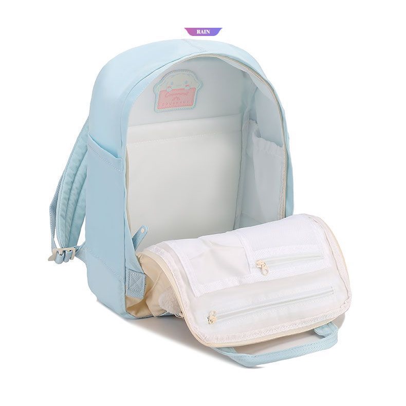 Ba Lô Nylon Chống Nước Sức Chứa Lớn In Họa Tiết Hoạt Hình Sanrio Cinnamoroll Cho Học Sinh [RAIN]