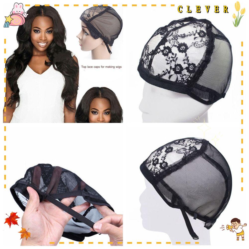 CLEVER Bộ 3 Mũ Lưới Trùm Tóc Giả Co Giãn Thoáng Khí Che Phủ Toàn Diện