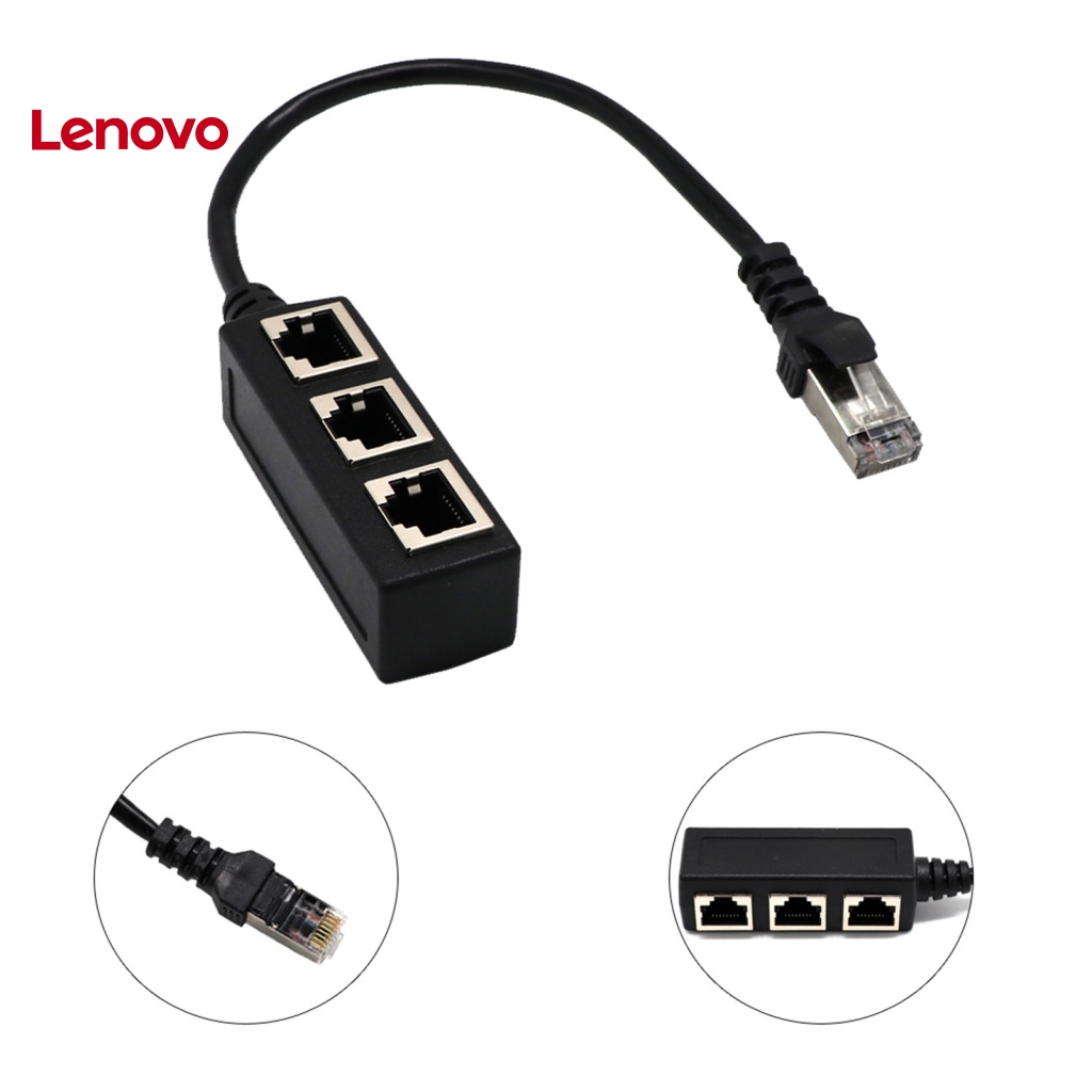 Dây Cáp Kết Nối Mạng LAN Ethernet RJ45 1 Đến 3 Chiều Bằng PVC Chống Mài Mòn