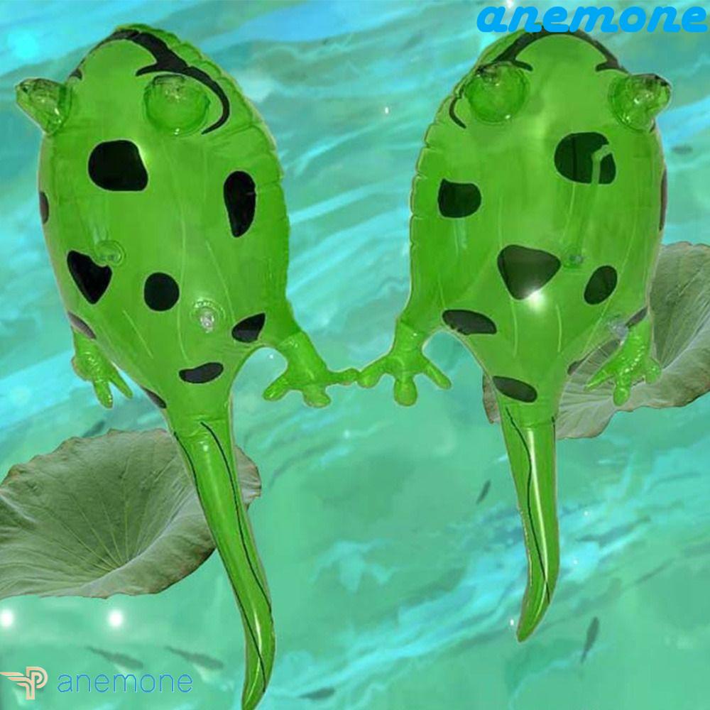 ANEMONE Đồ Chơi Bơm Hơi Bằng PVC Hình Ếch Có Đèn Nhấp Nháy Dễ Thương Cho Bé Trai