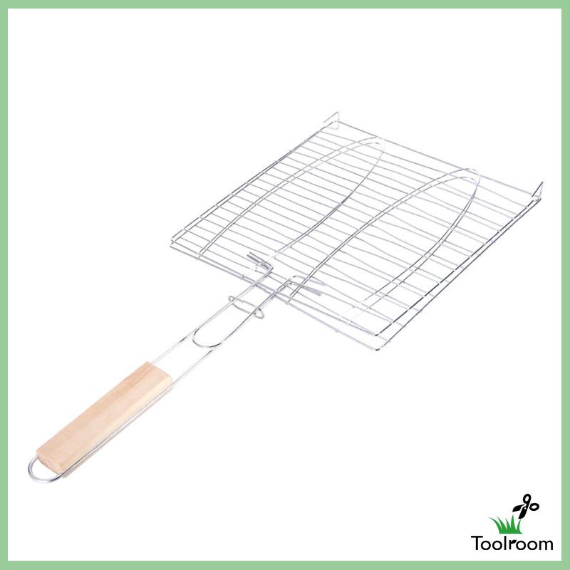 Bộ Dụng Cụ Hỗ Trợ Nướng Bbq Với Tay Cầm Bằng Gỗ Tiện Dụng Cho Tiệc Tùng / Cắm Trại