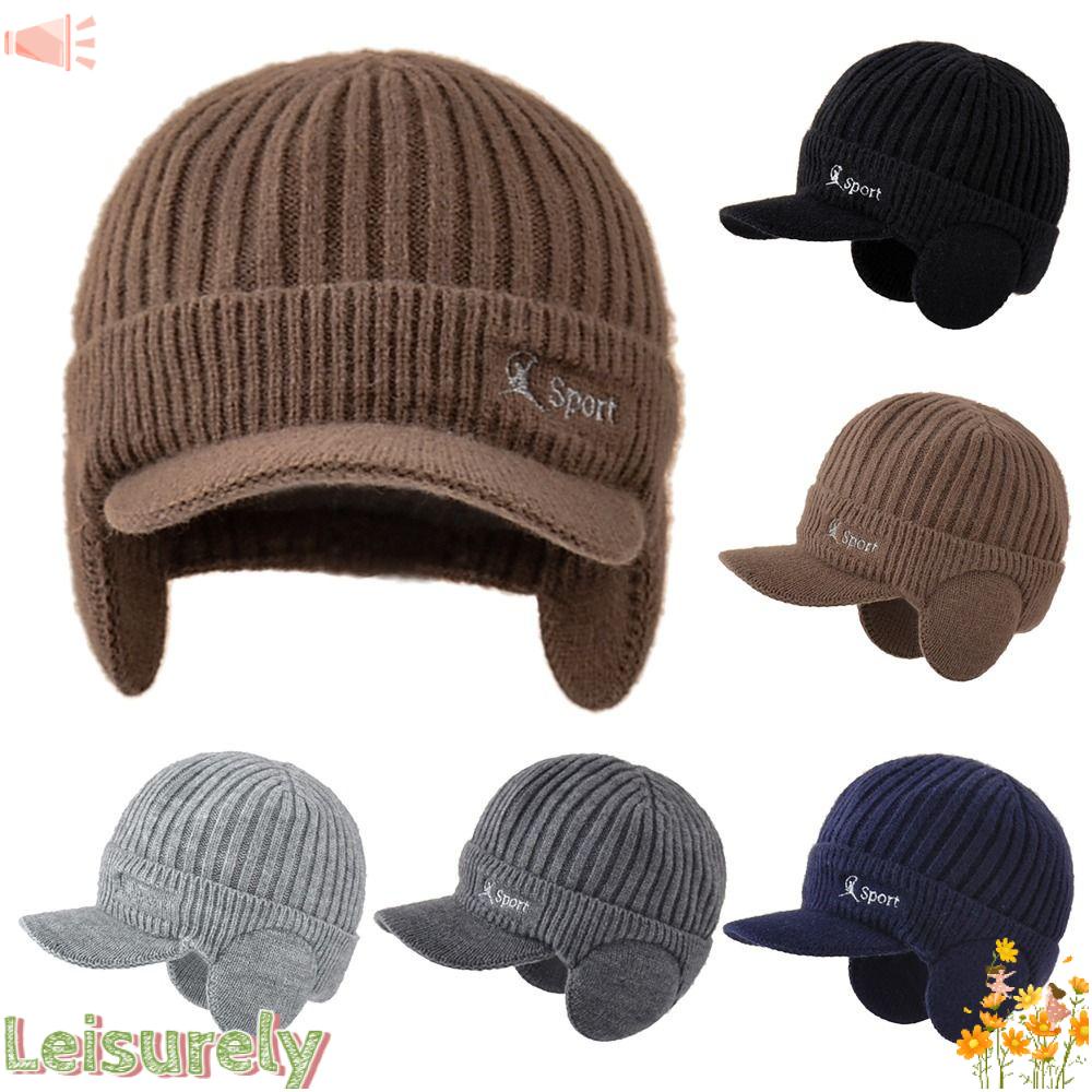 LEILY Mũ Lưỡi Trai Chống Gió Thời Trang Mùa Đông Cho Nam