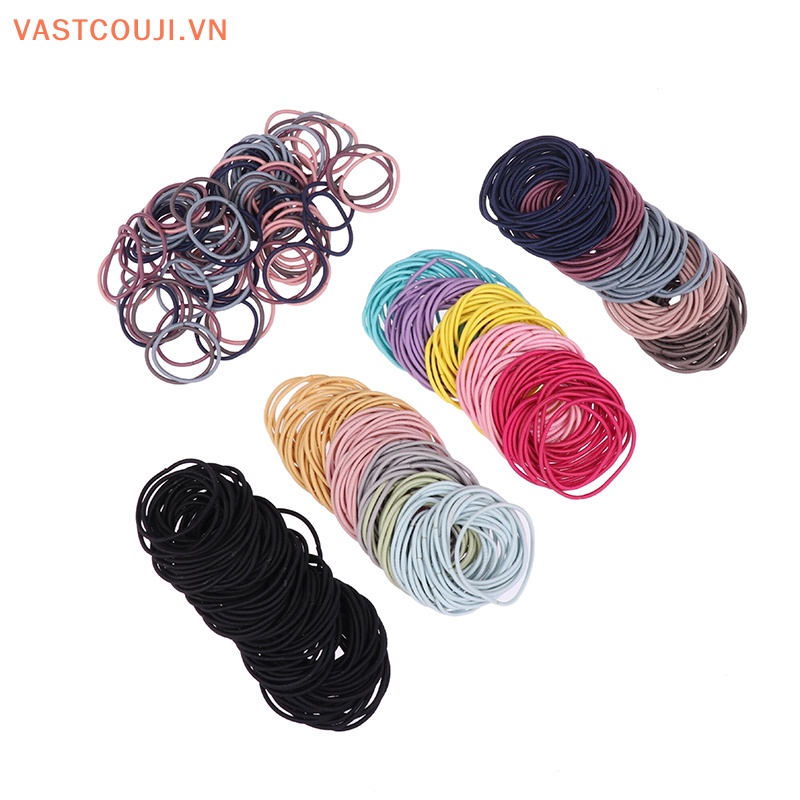 Túi 100 Dây Thun Buộc Tóc Co Giãn Dành Cho Nữ
