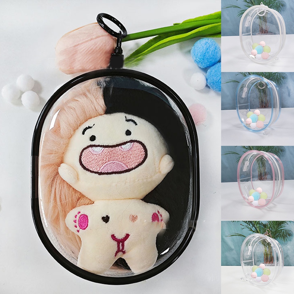 Móc Khóa Búp Bê Trong Suốt Đơn Giản