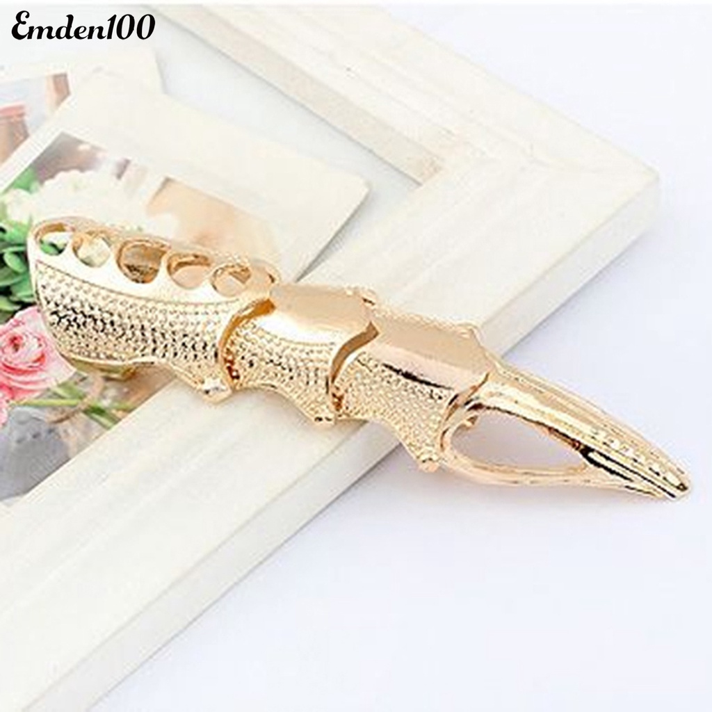 [EMDEN] Nhẫn Đeo Khớp Ngón Tay Bản To Có Thể Điều Chỉnh Phong Cách Punk Gothic Cho Cospaly