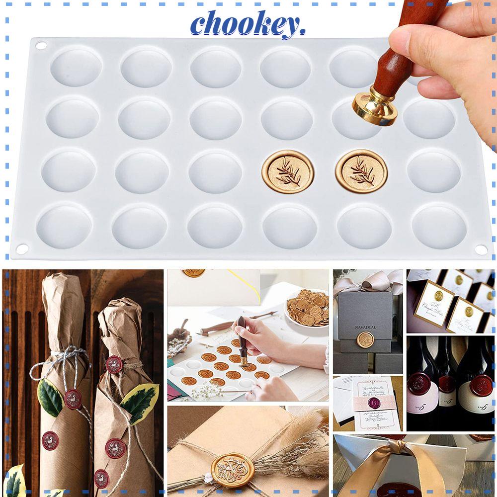 CHOOKEY Khuôn Silicone Làm Con Dấu Niêm Phong Sáp Niêm Phong Bao Thư