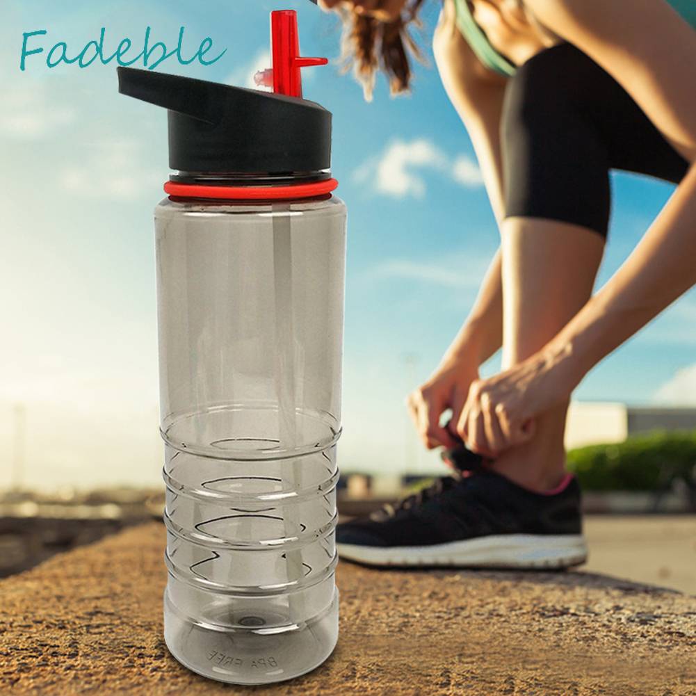 Bình Nước 800ML Kèm Ống Hút Có Thể Tái Sử Dụng