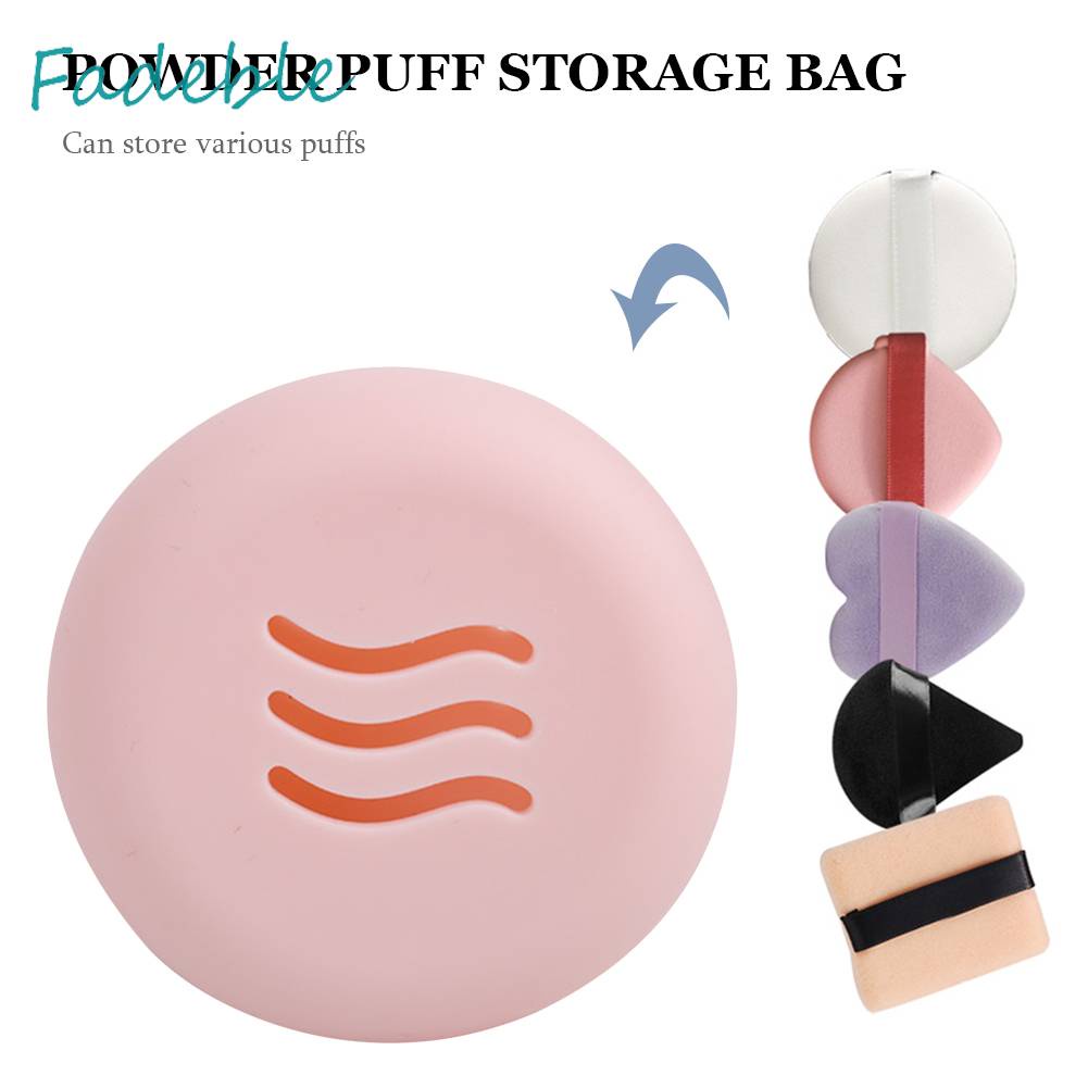 Giá Đỡ Mút Trang Điểm Bằng Silicone Hai Mặt Hình Tròn Tiện Lợi