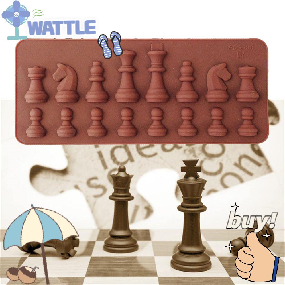 WTTLE Khuôn Làm Bánh Chất Liệu Silicone Hình Quân Cờ Vua Quốc Tế