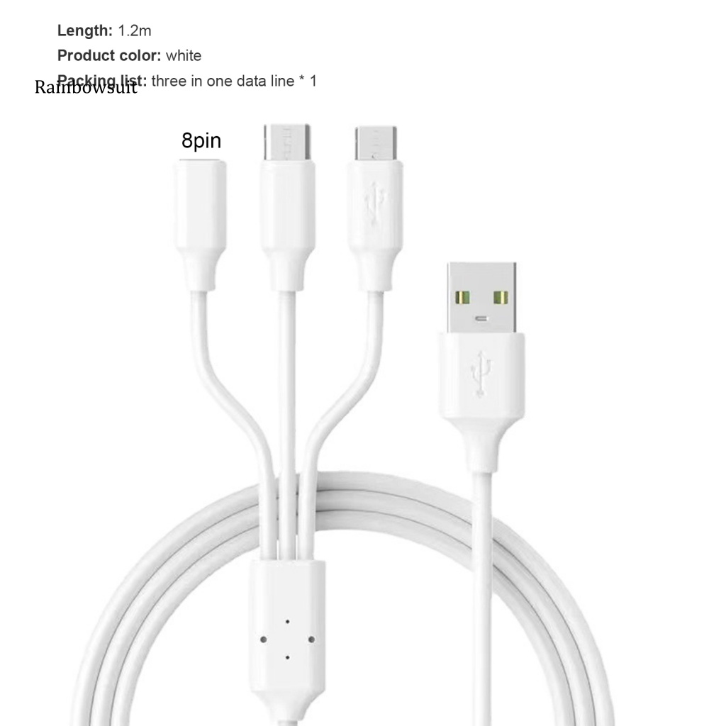 Dây Cáp Sạc Dữ Liệu Micro USB Type-C 8Pin Tốc Độ Cao Dài 12m Cho iPhone