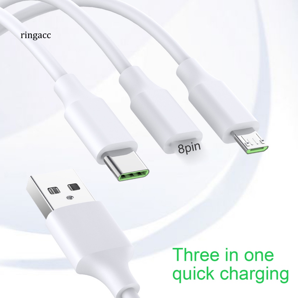 Dây Cáp Sạc 5A Micro USB Type-C 8Pin Cho Điện Thoại Android