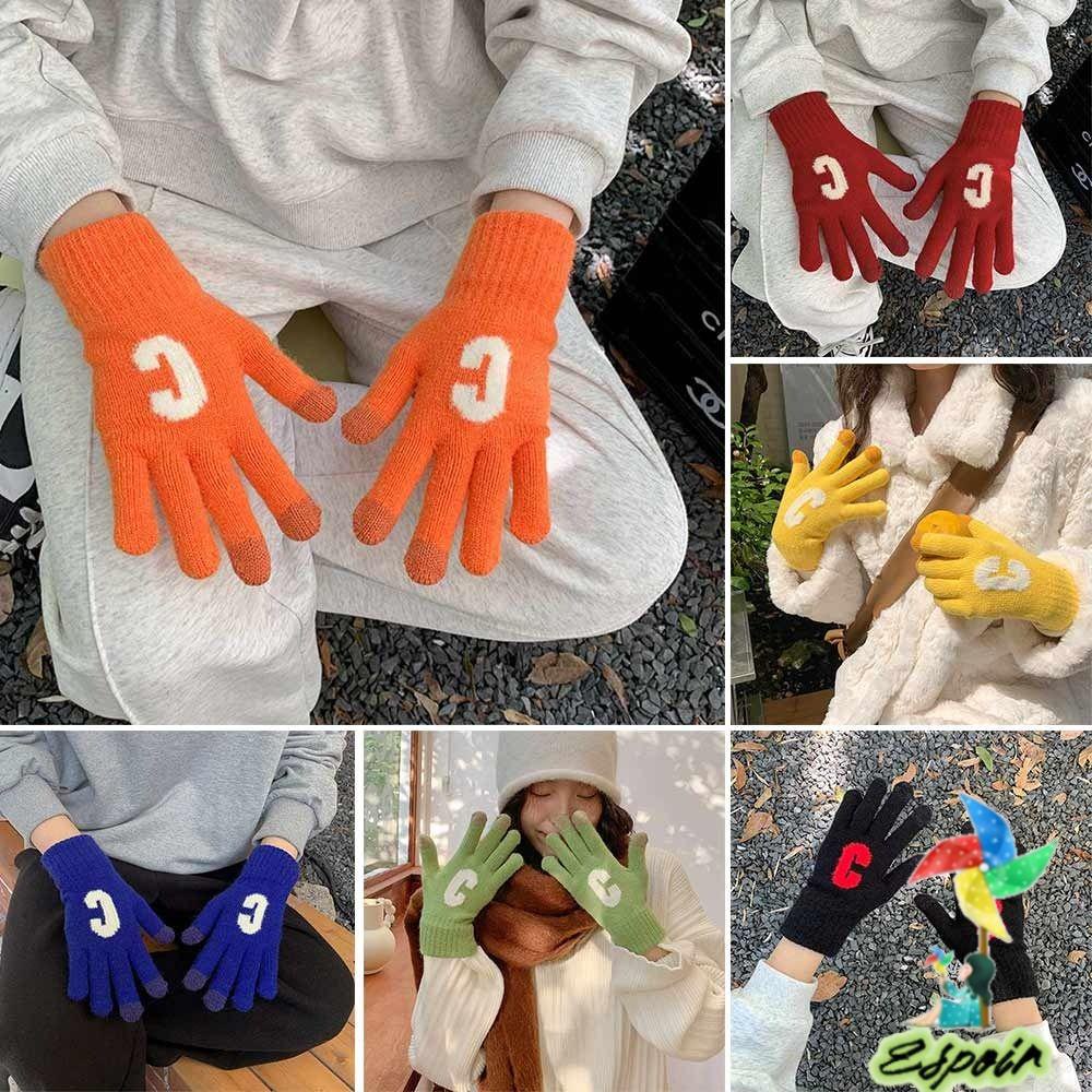 ESPO Găng Tay Lái Xe Dày Dặn Ấm Áp Theo Phong Cách Mùa